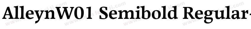 AlleynW01 Semibold Regular字体转换